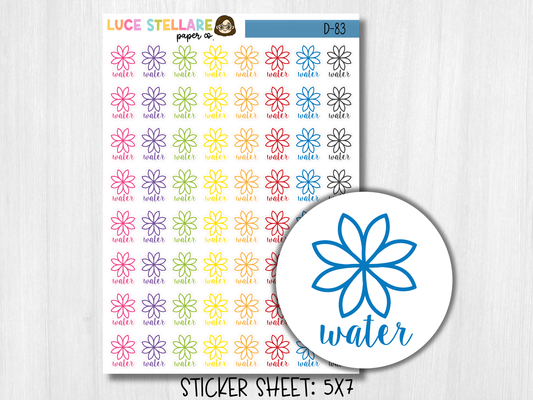 Water Tracker Planner Stickers / D-83