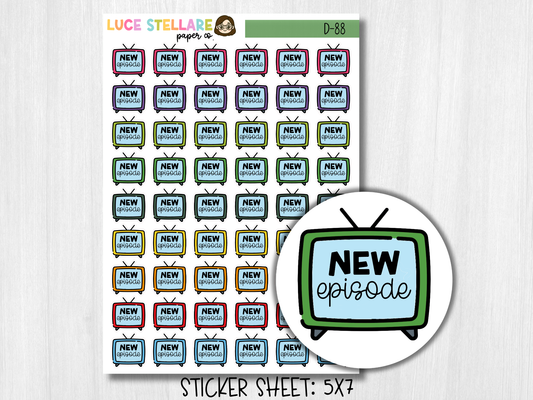 New Episode Tracker Planner Stickers / D-88