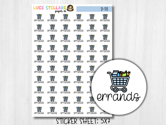 Errands Planner Stickers  / D-98