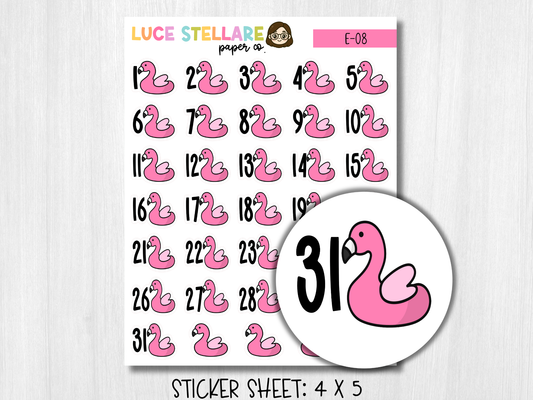 Summer Date Covers Planner Stickers / E-08