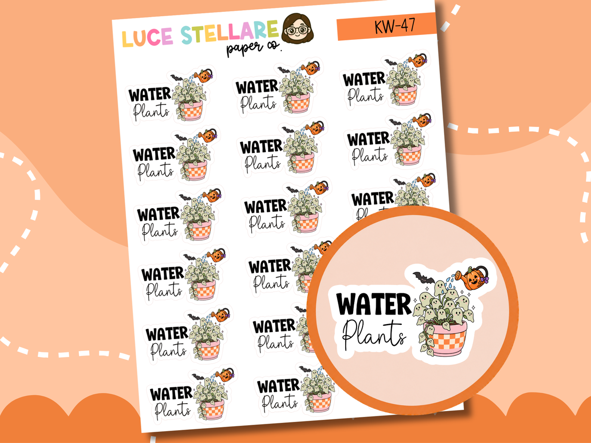 Spooky Water Plants Planner Stickers / KW-47