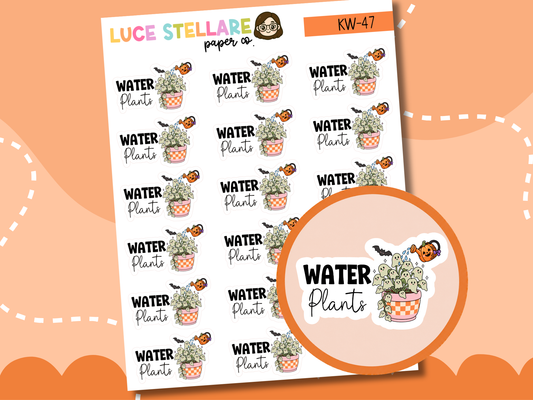 Spooky Water Plants Planner Stickers / KW-47