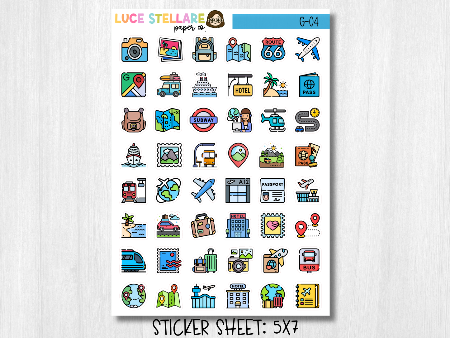 Travel Deco Planner Stickers / G-04