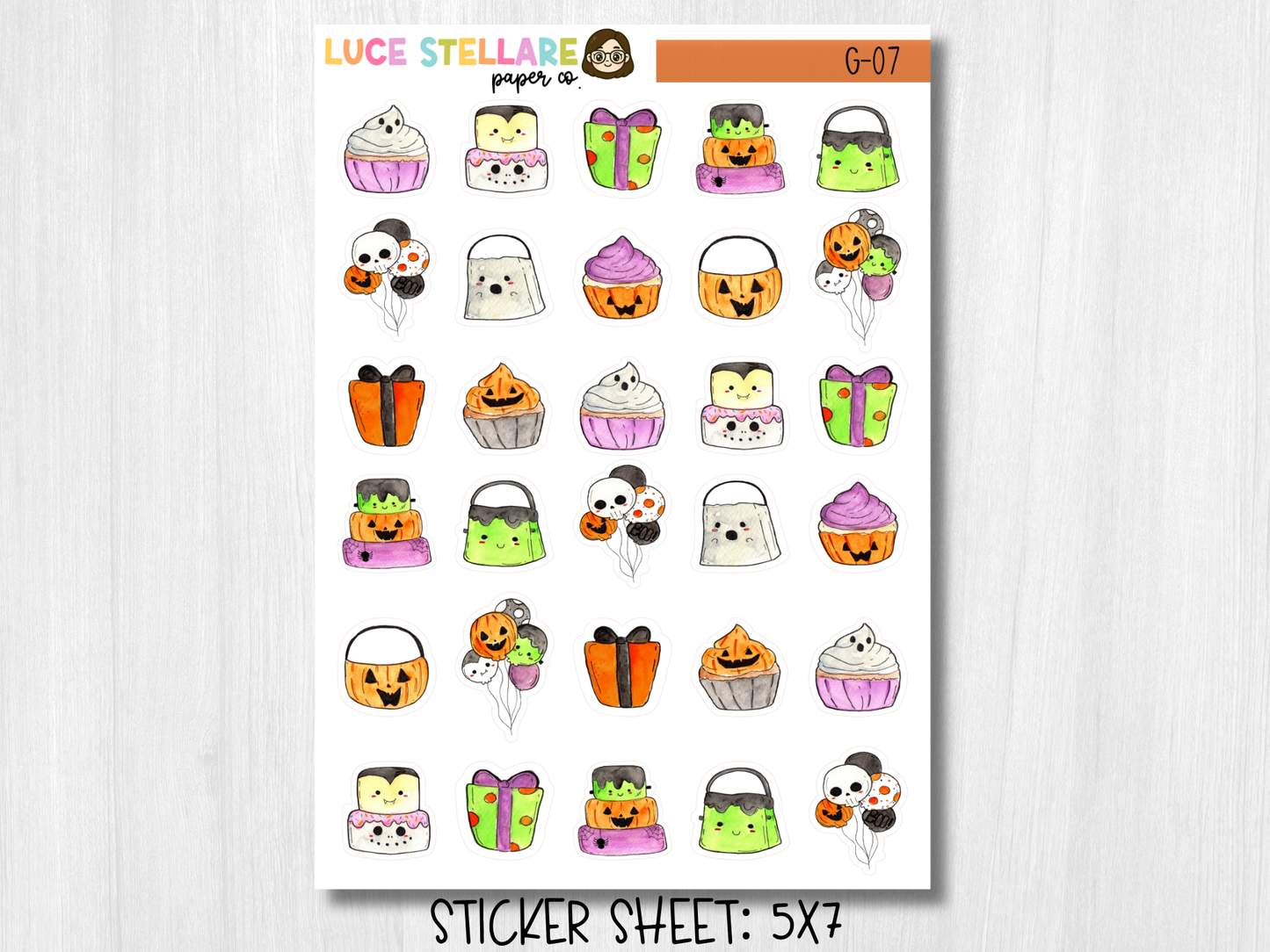 Halloween Deco Planner Stickers  / G-07
