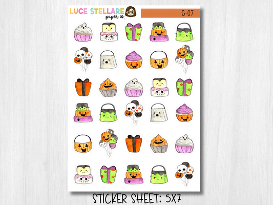 Halloween Deco Planner Stickers  / G-07