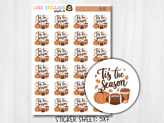 Fall Football Deco Planner Stickers / G-10