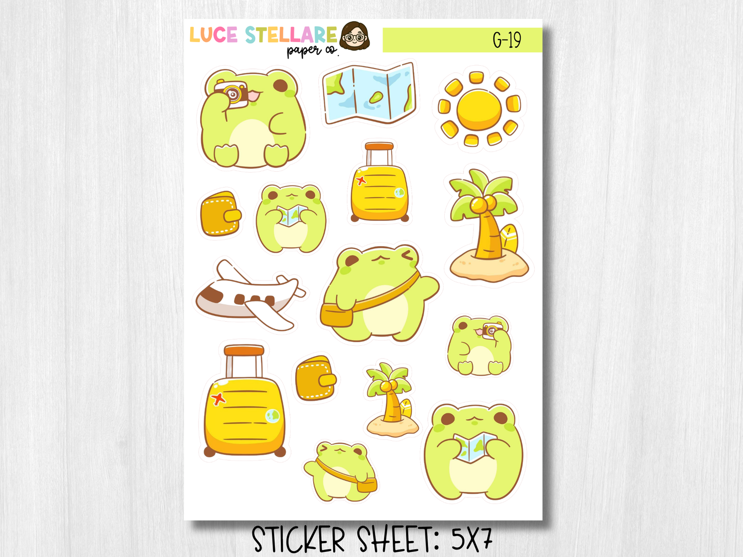 Travel Frog Deco Planner Stickers / G-19