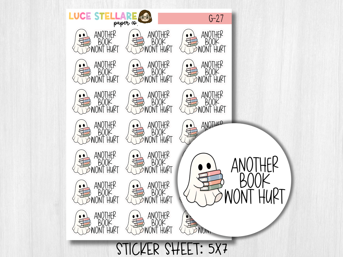 Another Book Won't Hurt Planner Stickers / G-27
