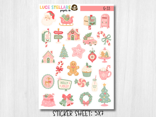 Christmas Deco Planner Stickers / G-33