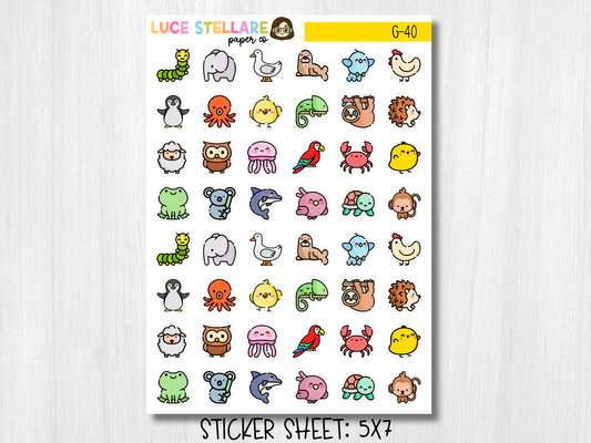Animal Icons Planner Stickers / G-40