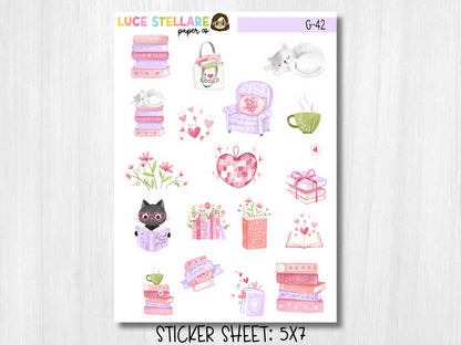 Bookish Deco Planner Stickers / G-42