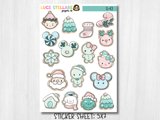 Christmas Cookies Deco Planner Stickers / G-43