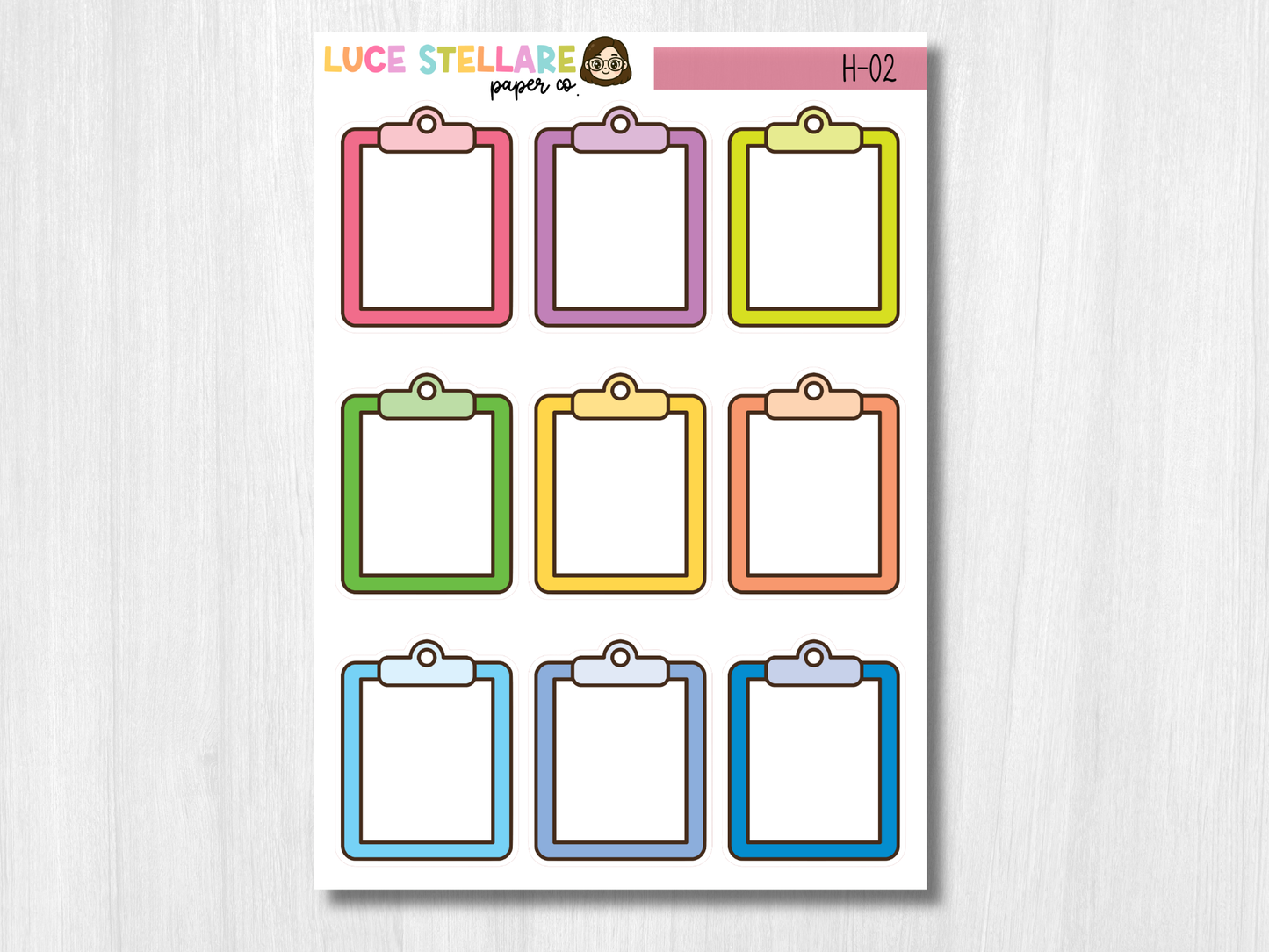 Clipboard Planner Stickers / H-02