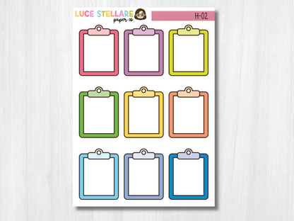 Clipboard Planner Stickers / H-02