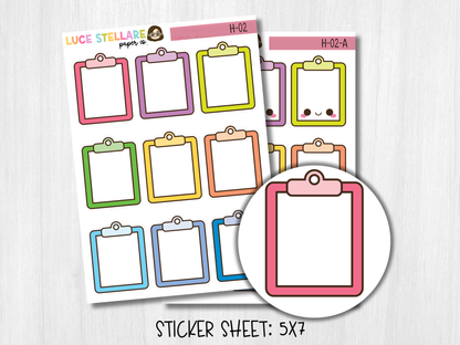 Clipboard Planner Stickers / H-02