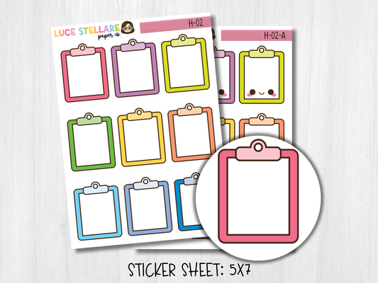 Clipboard Planner Stickers / H-02