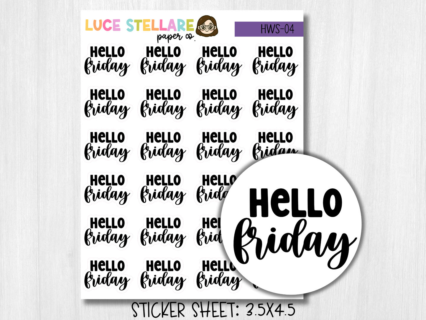 Hello Friday Planner Stickers / HWS-04