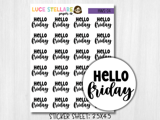 Hello Friday Planner Stickers / HWS-04