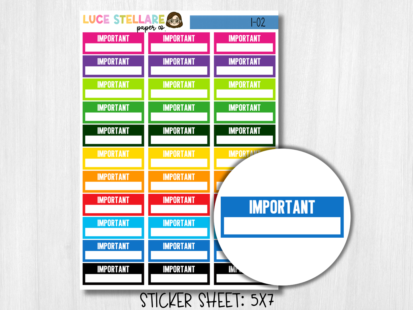 Important Quarter Boxes Planner Stickers / I-02