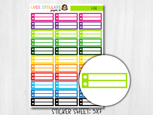Checklist Quarter Box Planner Stickers / I-04