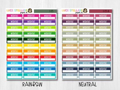 Workout Tracker Planner Stickers / I-05