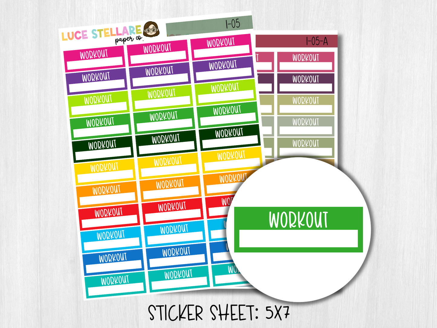 Workout Tracker Planner Stickers / I-05