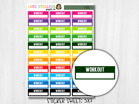 Workout Tracker Planner Stickers / I-05