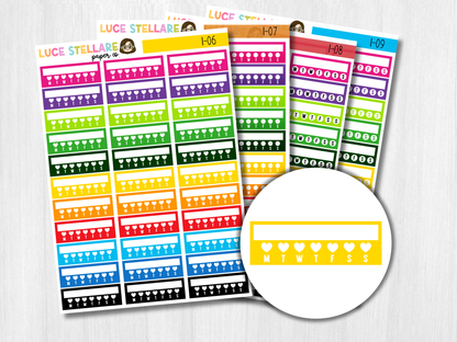 Habit Tracker Planner Stickers / I-06