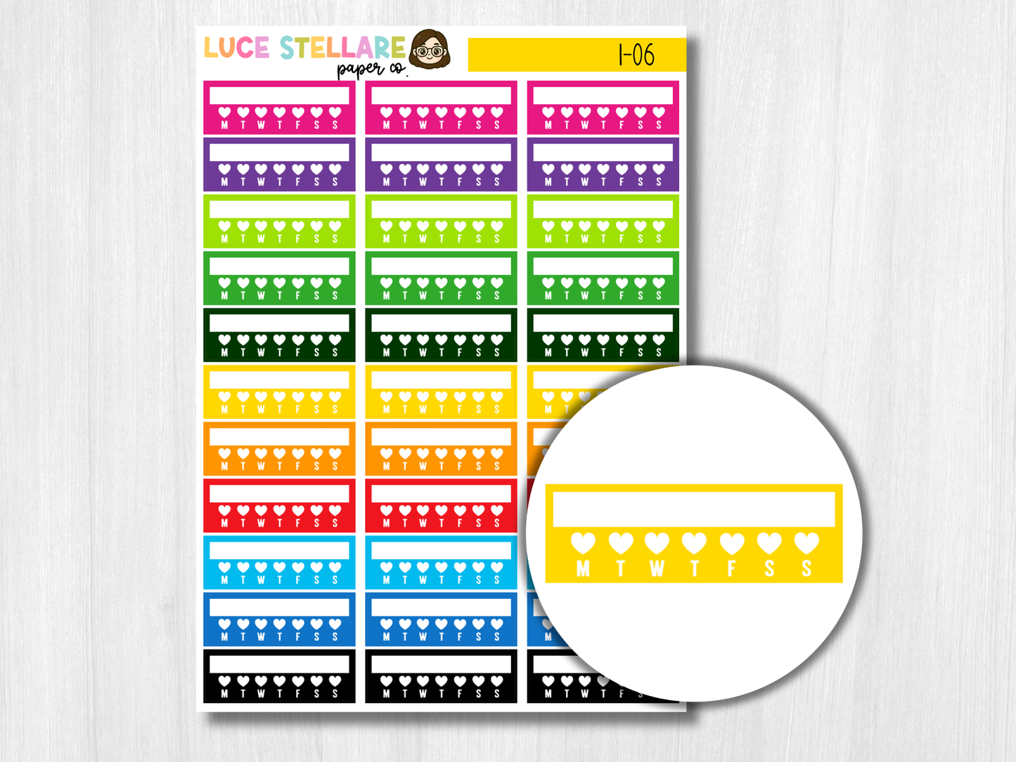 Habit Tracker Planner Stickers / I-06