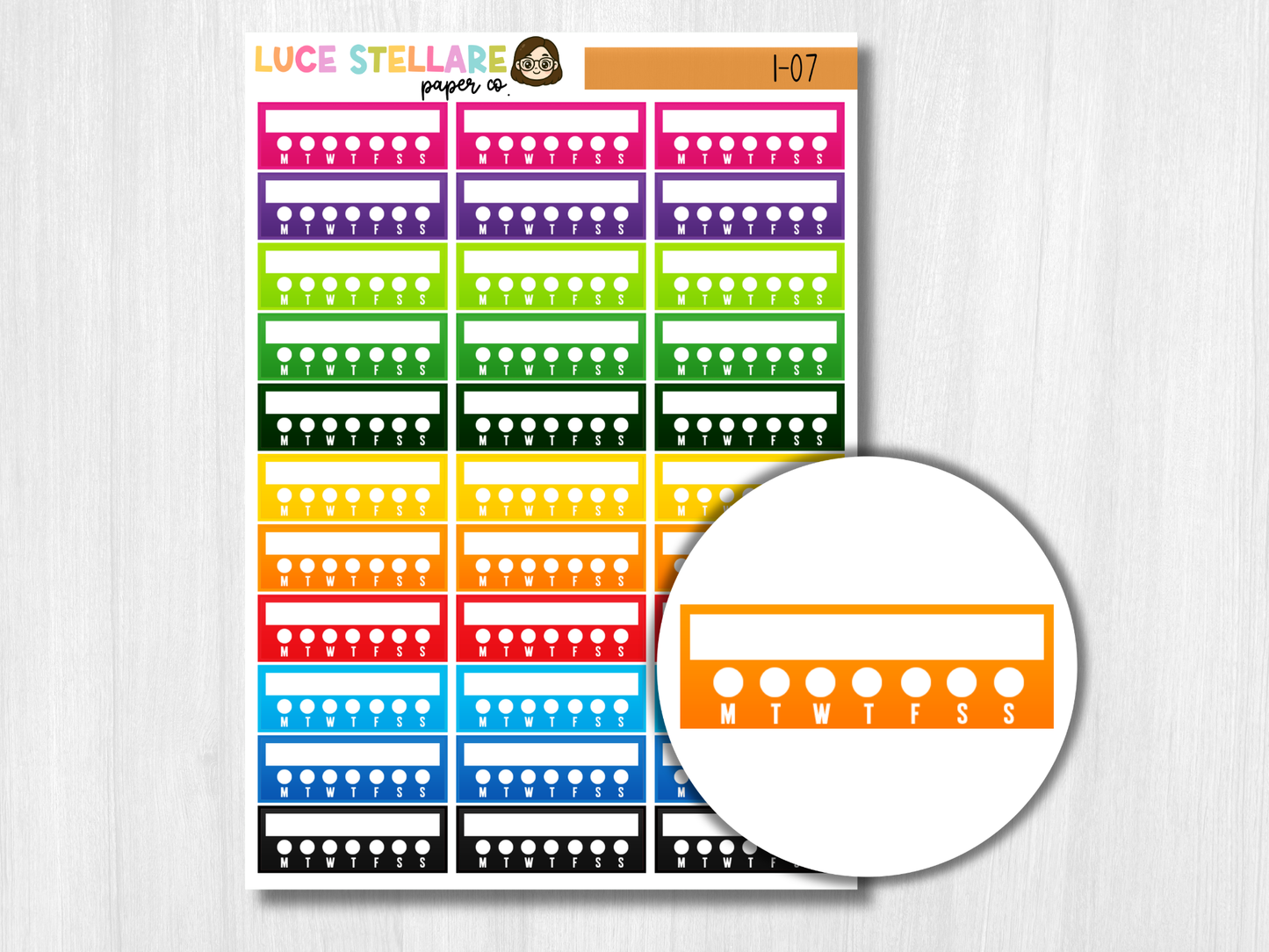 Habit Tracker Planner Stickers / I-06