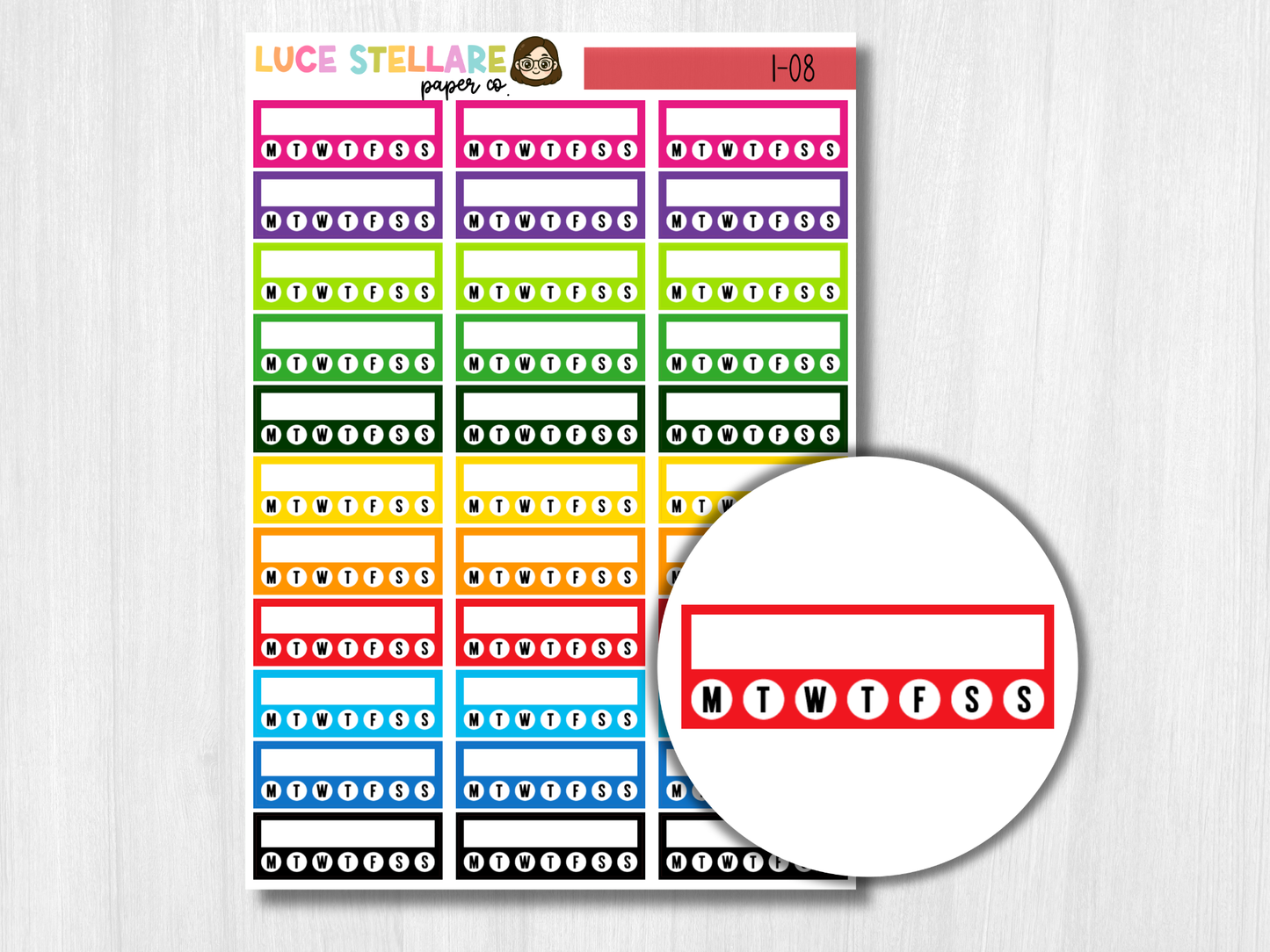 Habit Tracker Planner Stickers / I-06