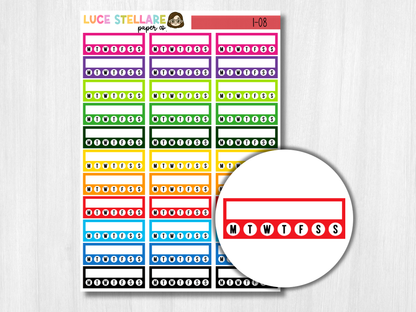 Habit Tracker Planner Stickers / I-06