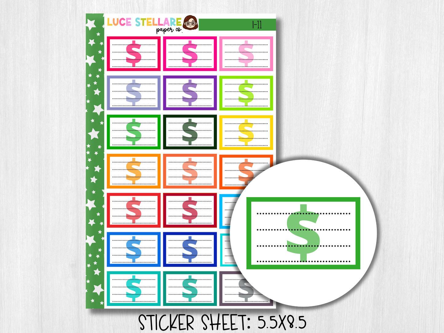 Money Box  Planner Stickers/ I-09