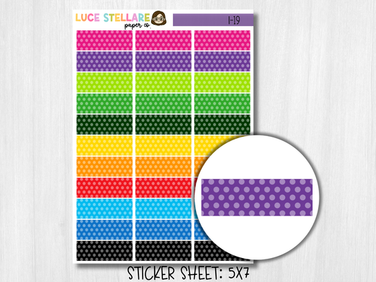 Polka Dot Box Planner Stickers / I-19