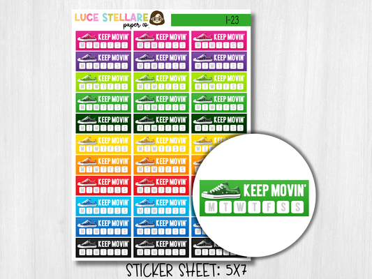 Workout Weekly Tracker Planner Stickers / I-23