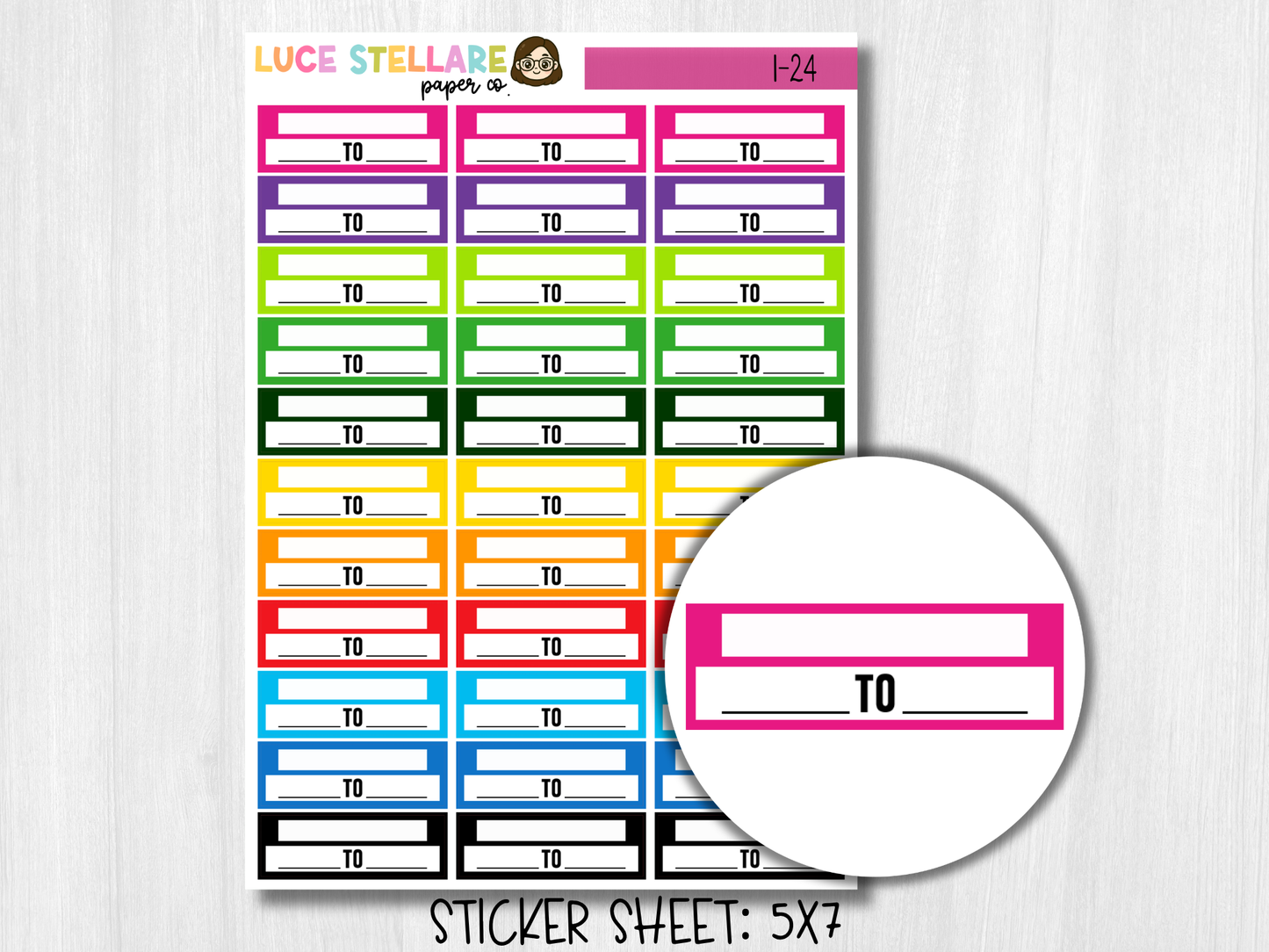 Schedule Tracker Quarter Boxes Planner Stickers / I-24