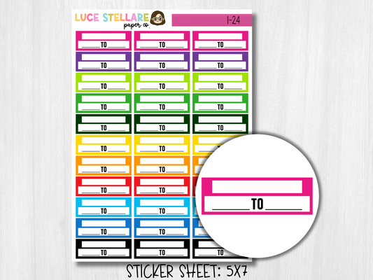 Schedule Tracker Quarter Boxes Planner Stickers / I-24