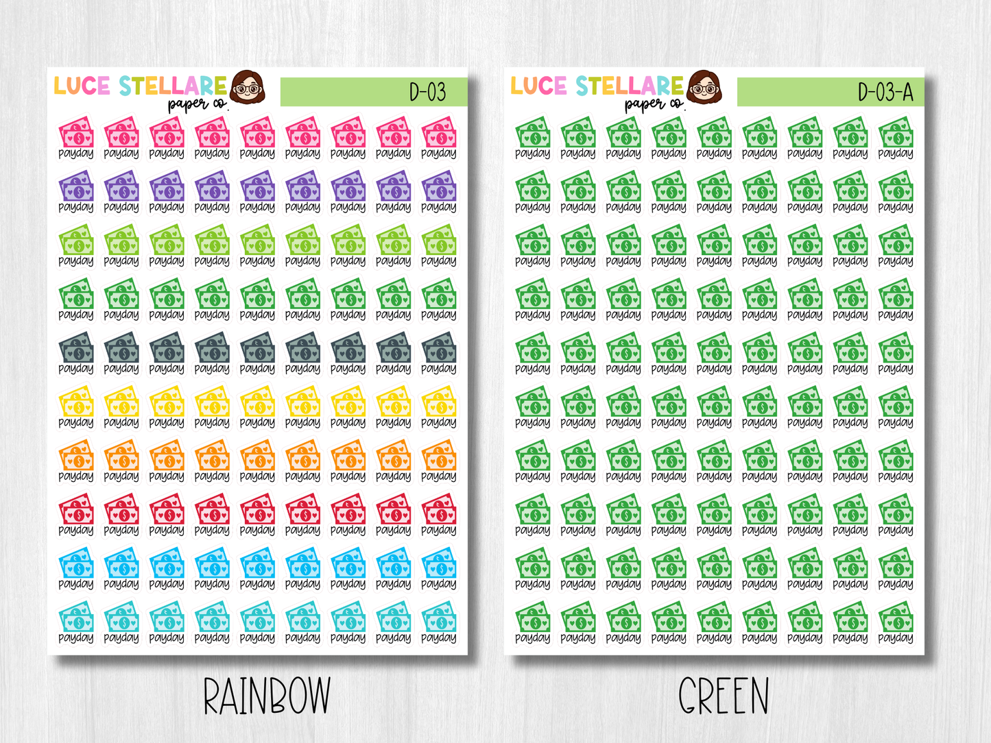Payday Planner Stickers /D-03