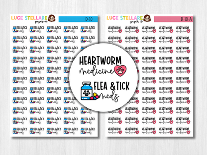 Pet Medication Planner Stickers / D-10