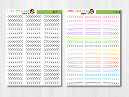 Water Tracker Planner Stickers / D-06