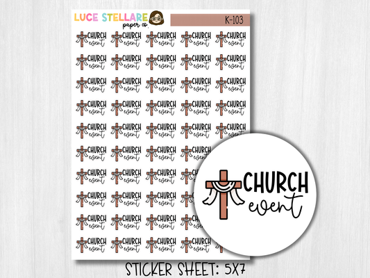 Church Event Planner Stickers / K-103