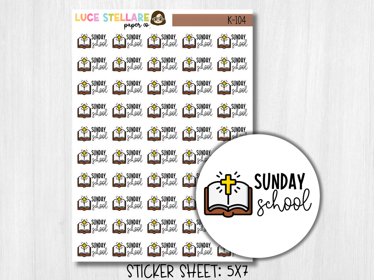 Sunday School Planner Stickers / K-104