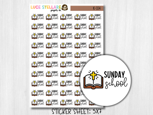 Sunday School Planner Stickers / K-104