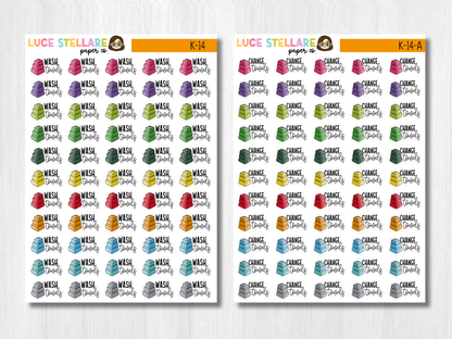 Wash Towels Planner Stickers / K-14