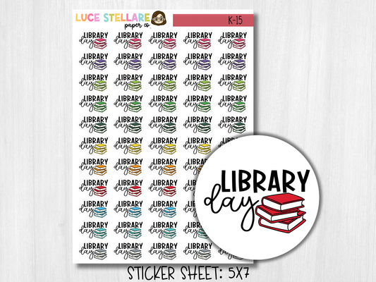 Library Day Planner Stickers / K-15