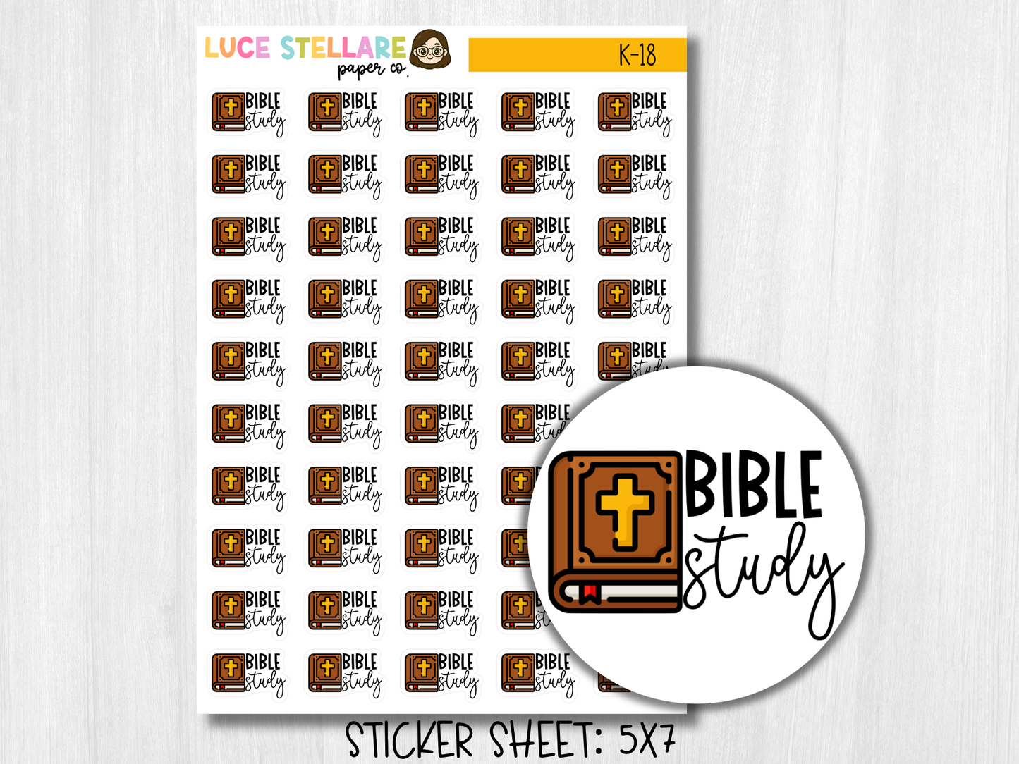 Bible Study Planner Stickers / K-18