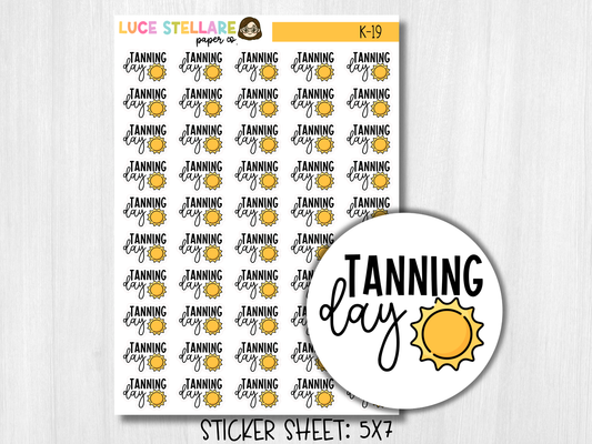 Tanning Day Planner Stickers / K-19