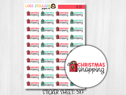Christmas Shopping Planner Stickers / K-20