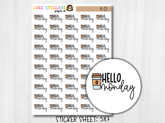 Hello Monday Planner Stickers / K-23