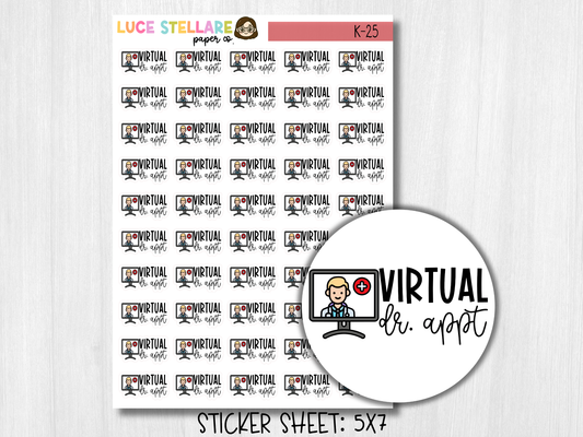 Virtual Doctor Appointment Planner Stickers / K-25